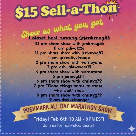 Other - ***NOW on Friday Feb 6th $15 Sell-a-Thon Show